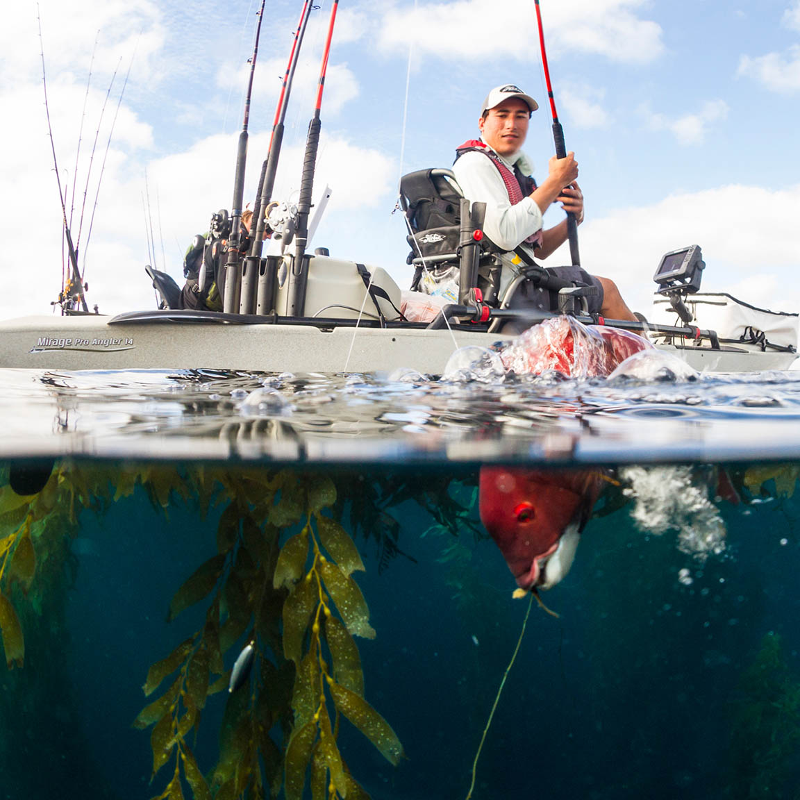 Hobie Mirage Pro Angler 14 Kayak Underwater Shot